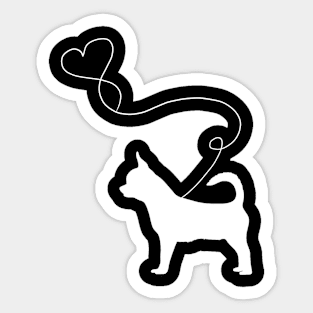 dog cute chihuahua heart Sticker